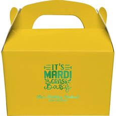 It's Mardi Gras Baby Gable Favor Boxes