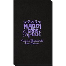 Mardi Gras Squad Linen Like Guest Towels