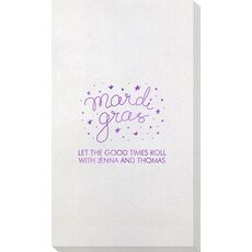 Mardi Gras Stars Bamboo Luxe Guest Towels