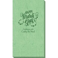 Happy Mardi Gras Beads Bali Guest Towels