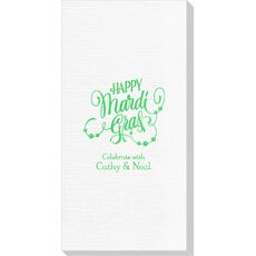 Happy Mardi Gras Beads Deville Guest Towels