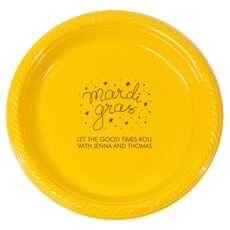 Mardi Gras Stars Plastic Plates