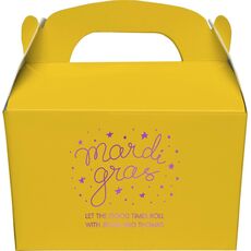 Mardi Gras Stars Gable Favor Boxes