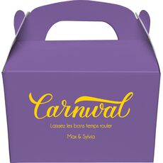 Script Carnival Gable Favor Boxes