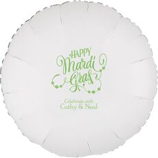 Happy Mardi Gras Beads Mylar Balloons