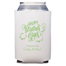 Happy Mardi Gras Beads Collapsible Huggers