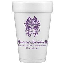 Carnival Mask Styrofoam Cups
