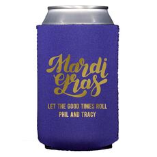 Bold Script Mardi Gras Collapsible Huggers