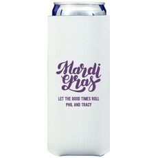 Bold Script Mardi Gras Collapsible Slim Huggers