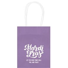 Bold Script Mardi Gras Mini Twisted Handled Bags