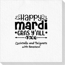 Happy Mardi Gras Y'All Deville Napkins