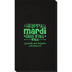 Happy Mardi Gras Y'All Linen Like Guest Towels