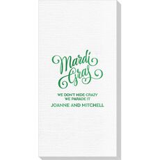 Mardi Gras Script Deville Guest Towels