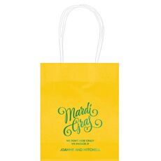 Mardi Gras Script Mini Twisted Handled Bags