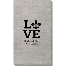 Fleur de Lis Love Bamboo Luxe Guest Towels
