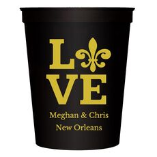 Fleur de Lis Love Stadium Cups