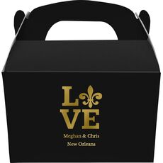Fleur de Lis Love Gable Favor Boxes