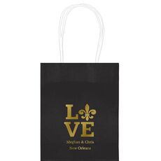 Fleur de Lis Love Mini Twisted Handled Bags