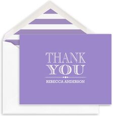 Grand Thank You Folded Note Cards