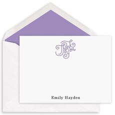 Fun Script Flat Thank You Note Cards