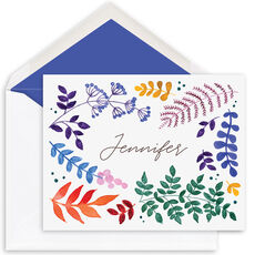 Watercolor Botanical Foldover Note Cards
