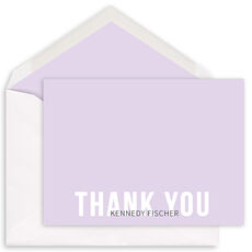Modern Bold Thank You Flat Note Cards