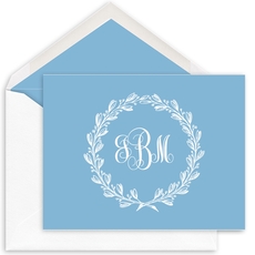 Colorful Wreath Folded Note Cards