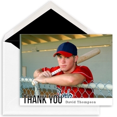 Bold Thank You Folded Photo Note Cards