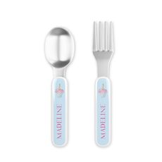 Birthday Cupcake Toddler Stainless Steel Fork and Spoon Set