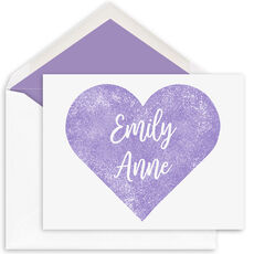 Watercolor Heart Folded Note Cards