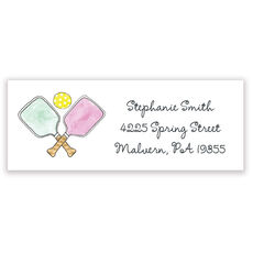 Pink Pickelball Return Address Labels