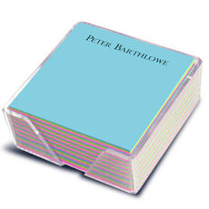 Tri-Color Notes Square with Acrylic Holder