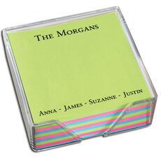 Tri-Color Notes Square with Acrylic Holder
