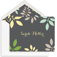 Botanical Leaves Folded Note Cards