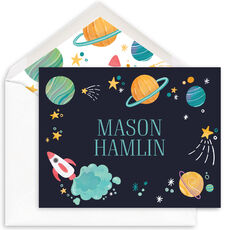 Outer Space Folded Note Cards