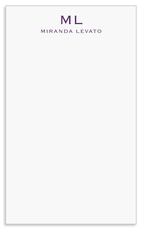 Block Initials Jotter Cards