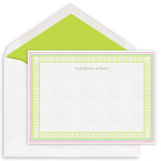 Cheerful Lattice Frame Flat Note Cards