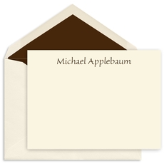 Simple Flat Correspondence Note Cards - Raised Ink