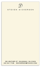 Classic Script Initial Jotter Cards