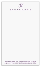 Classic Script Initial Jotter Cards