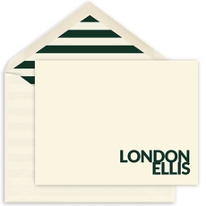 Bold Overlapping Text Folded Note Cards - Raised Ink