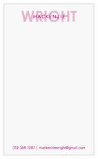 Screened Name Jotter Cards