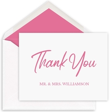 Informal Script Thank You Cards - Raised Ink