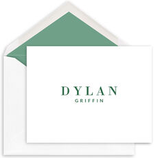 Hudson Folded Note Cards - Raised Ink