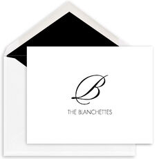 Paramount Folded Note Cards - Raised Ink