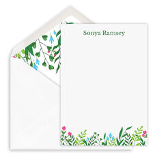 Greenery Petite Flat Note Cards