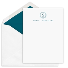 Marshall Vertical Flat Note Cards - Raised Ink