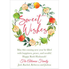 Apple Wreath Jewish New Year Cards