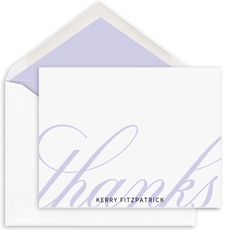 Pastel Greetings Thanks Folded Note Cards