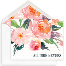 Watercolor Bouquet Folded Note Cards